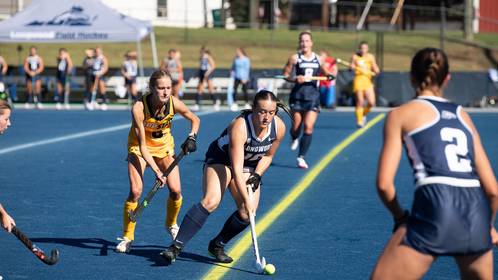 Jane Ramsay dribbles the ball