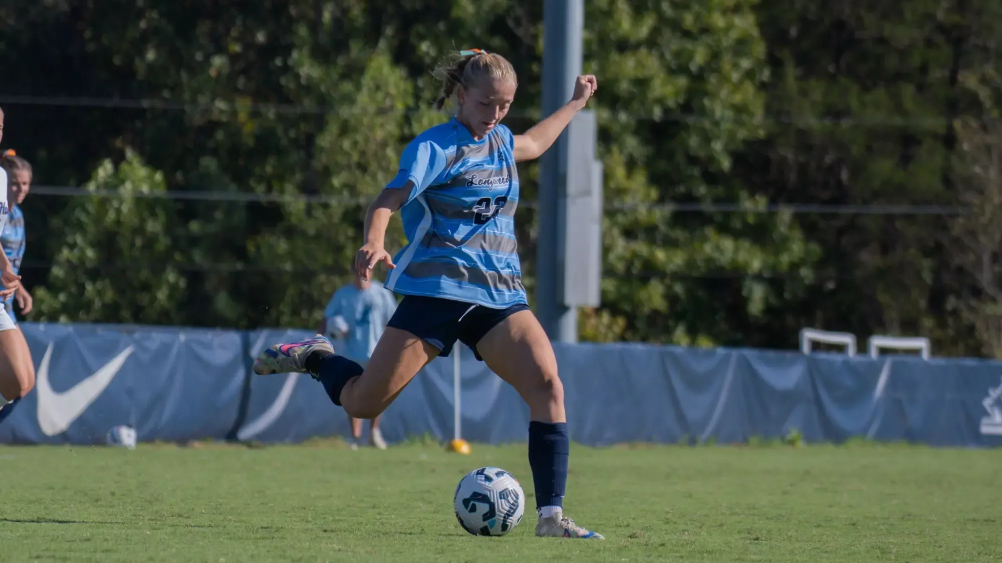 Sam Fischer makes her sixth collegiate goal against Presbyterian