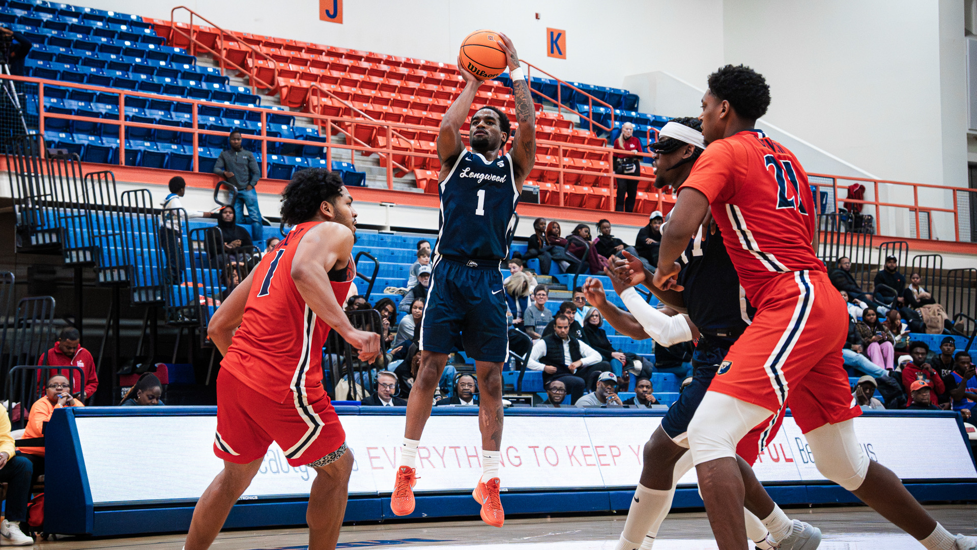 Jacoi Hutchinson shoots a jump shot