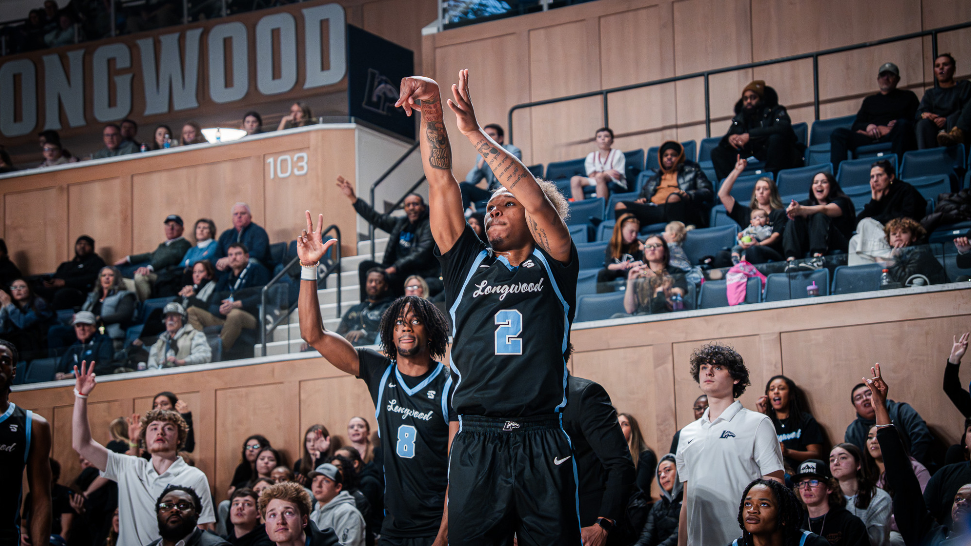 Redd Thompson Jr. shoots a three