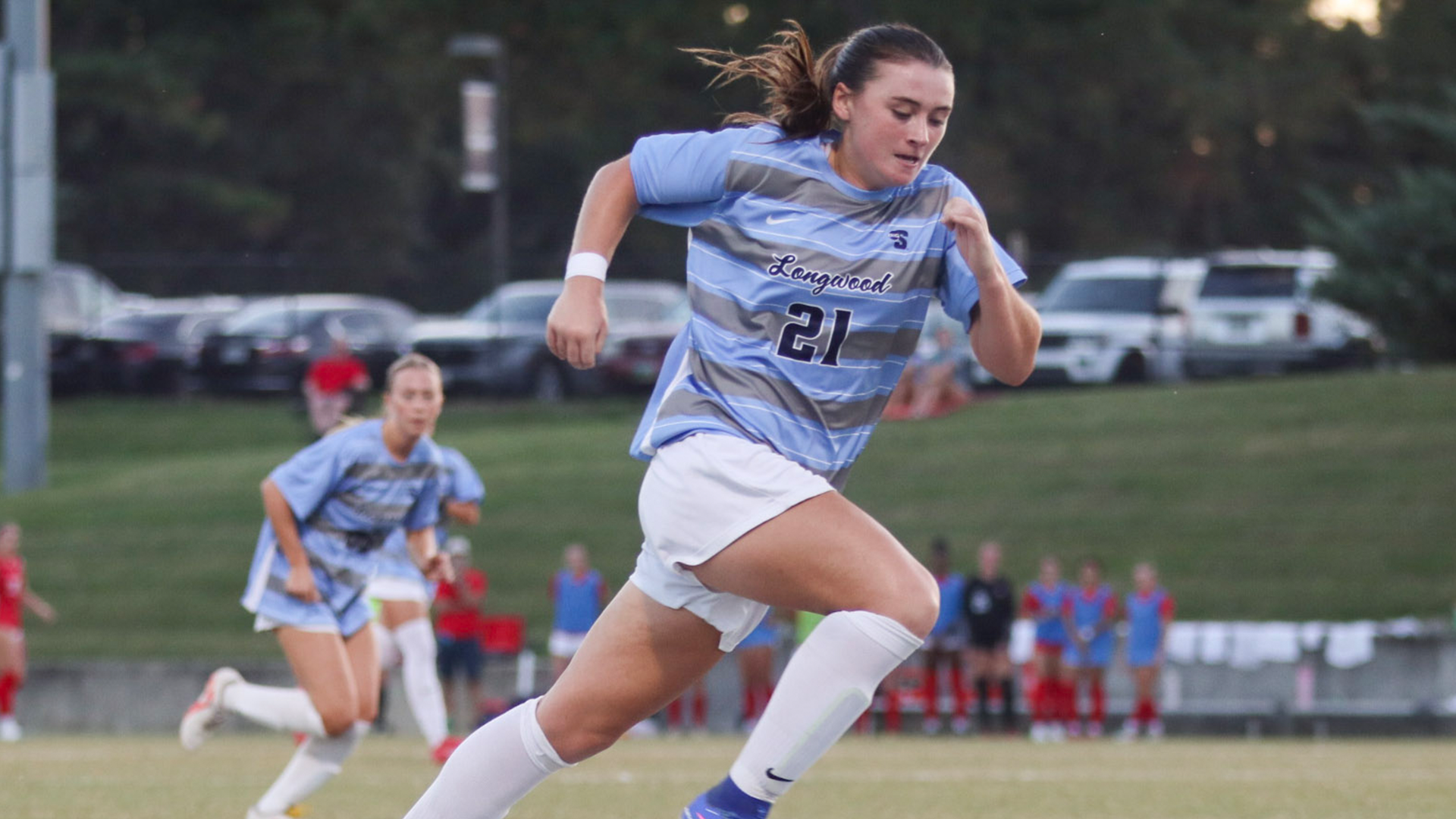 Berni Wayland dribbles the ball against Radford on October 14, 2026 at home