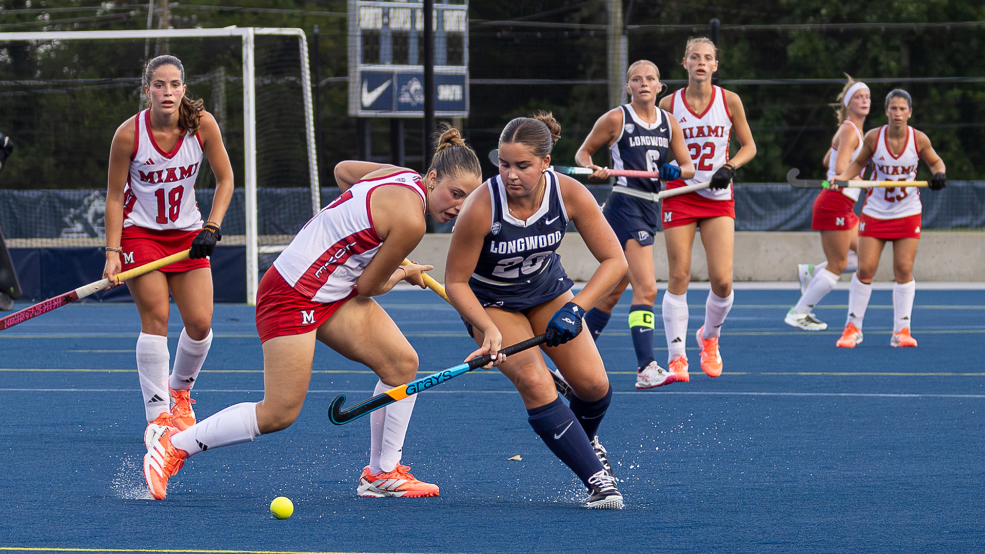 Ashtyn Blackburn carrying the ball against Miami (OH)