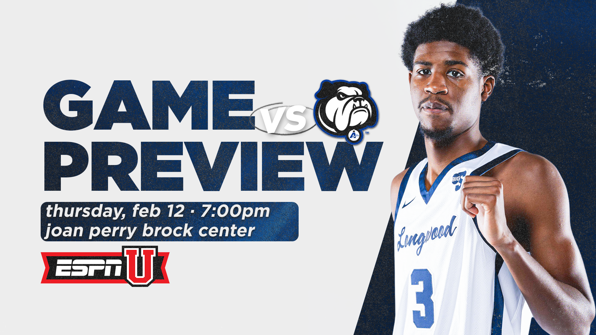 Game Preview, Longwood vs. UNC Asheville on ESPNU Thursday, Feb. 12 at 7 p.m.