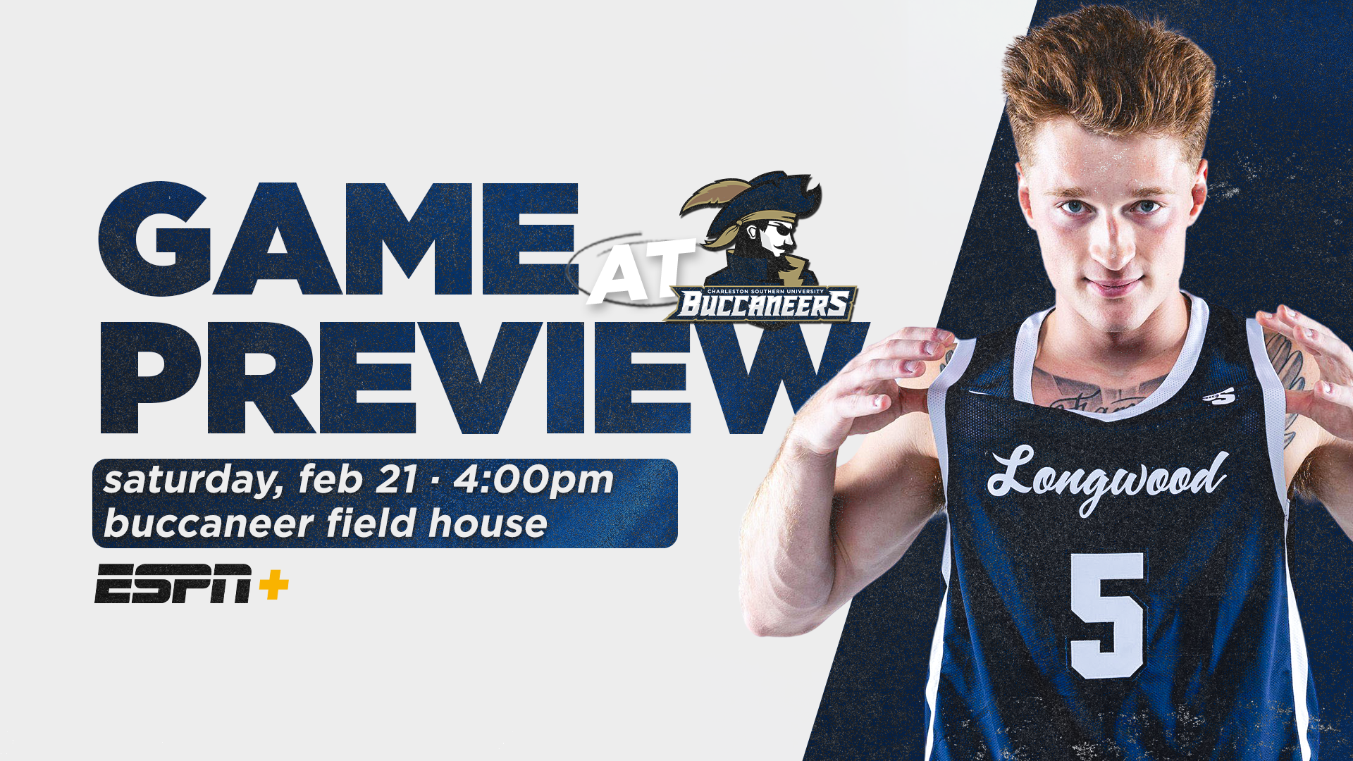 KJ McClurg | Longwood Game Preview men's basketball at Charleston Southern Saturday, Feb. 21 at 4 p.m.