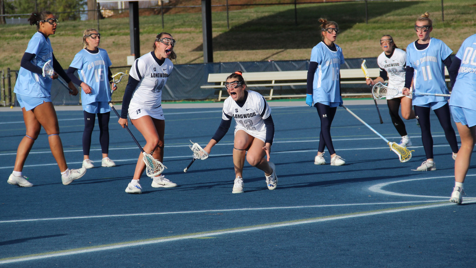Bailey Stratton celebrates a goal