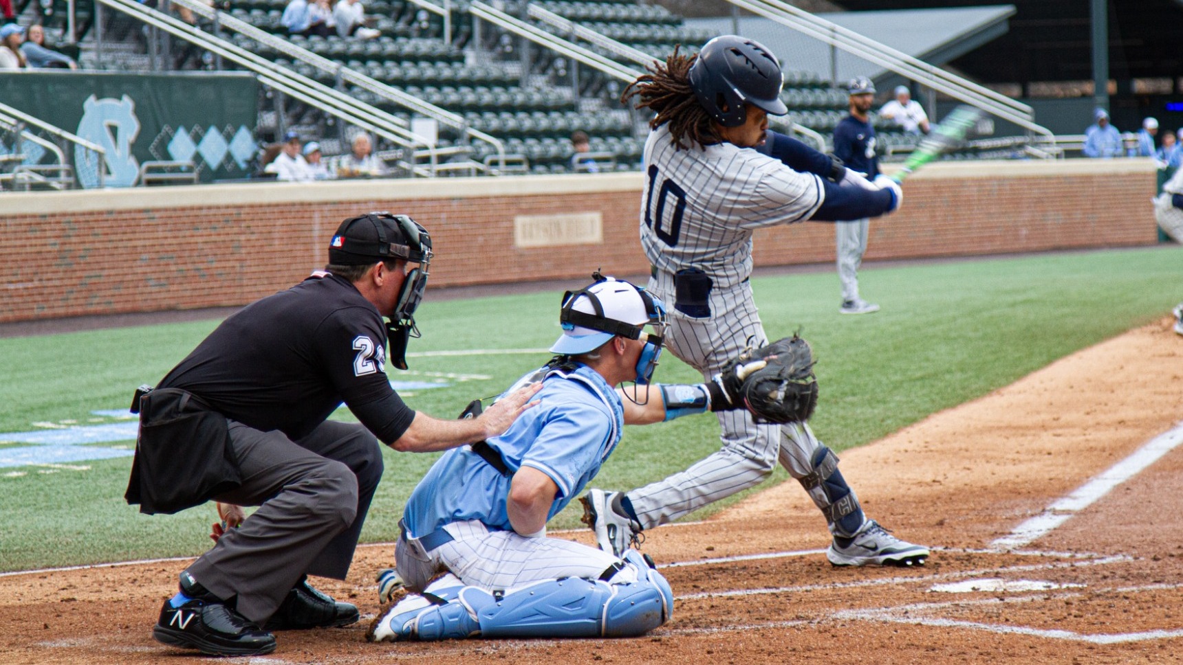 Jae'Dan Carter batting at UNC