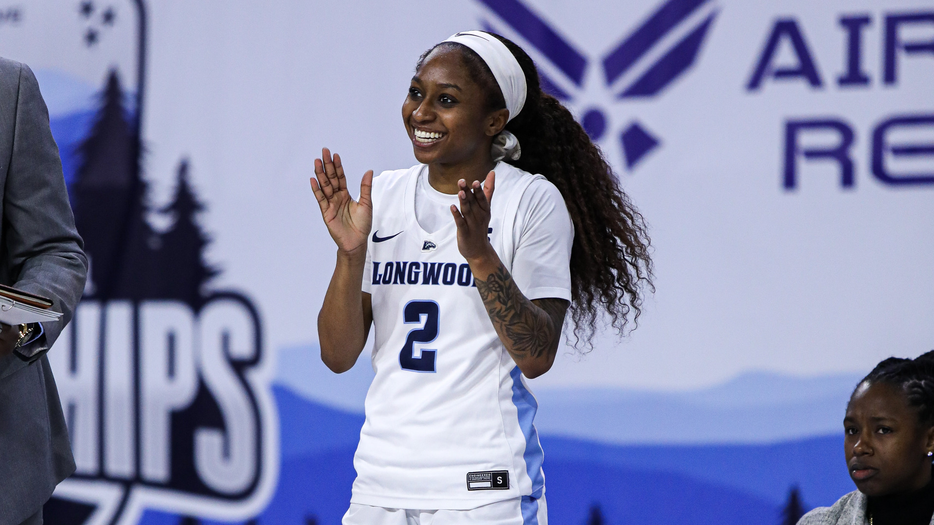 Jaci Bolden smiles during the game