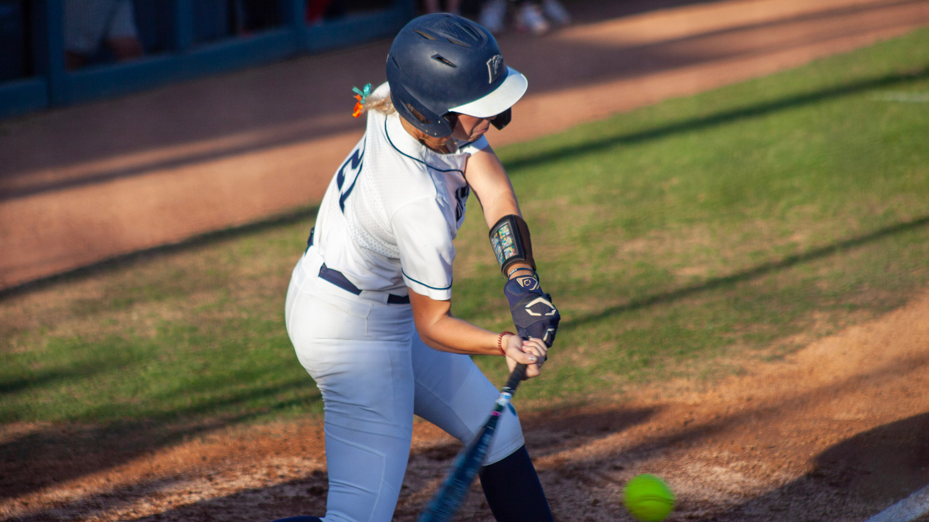 Bailey Bucholz hits the ball