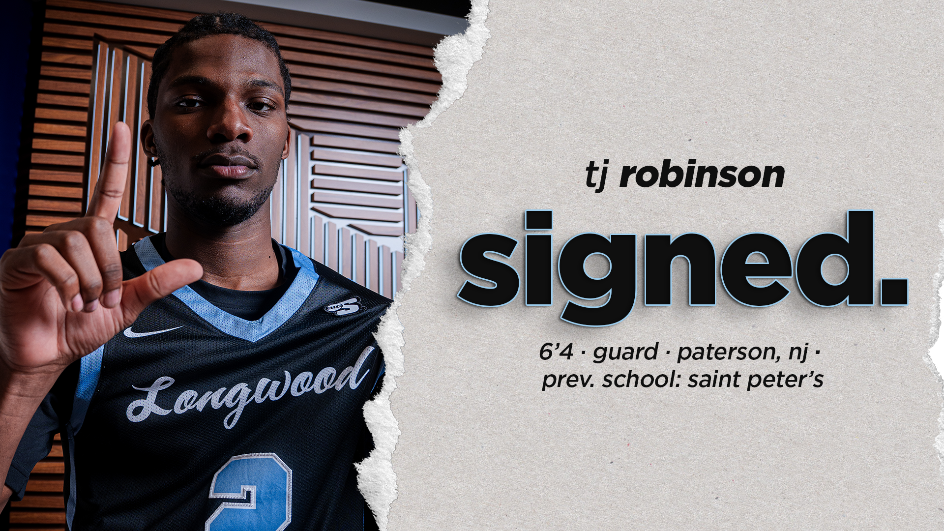 TJ Robinson signs with Longwood men's basketball