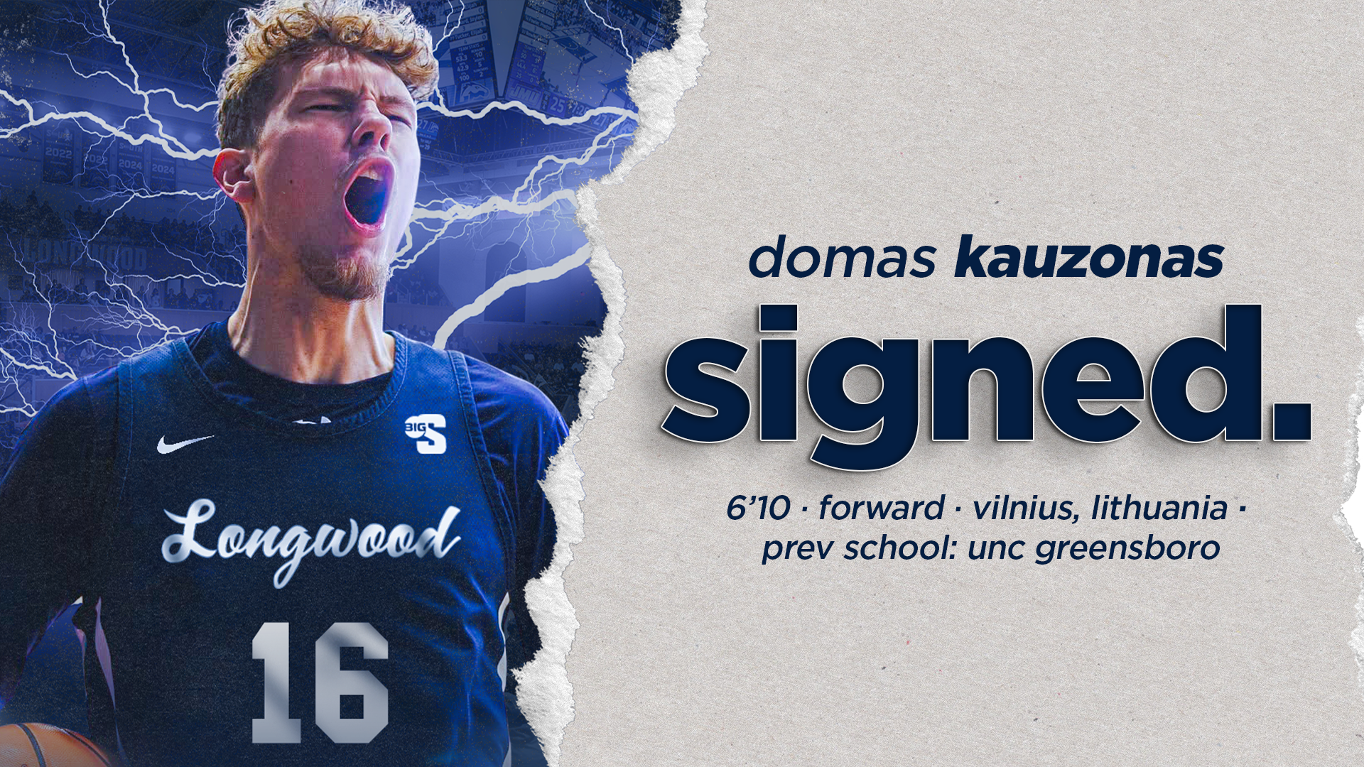 Domas Kauzonas signs with Longwood men's basketball | Senior forward