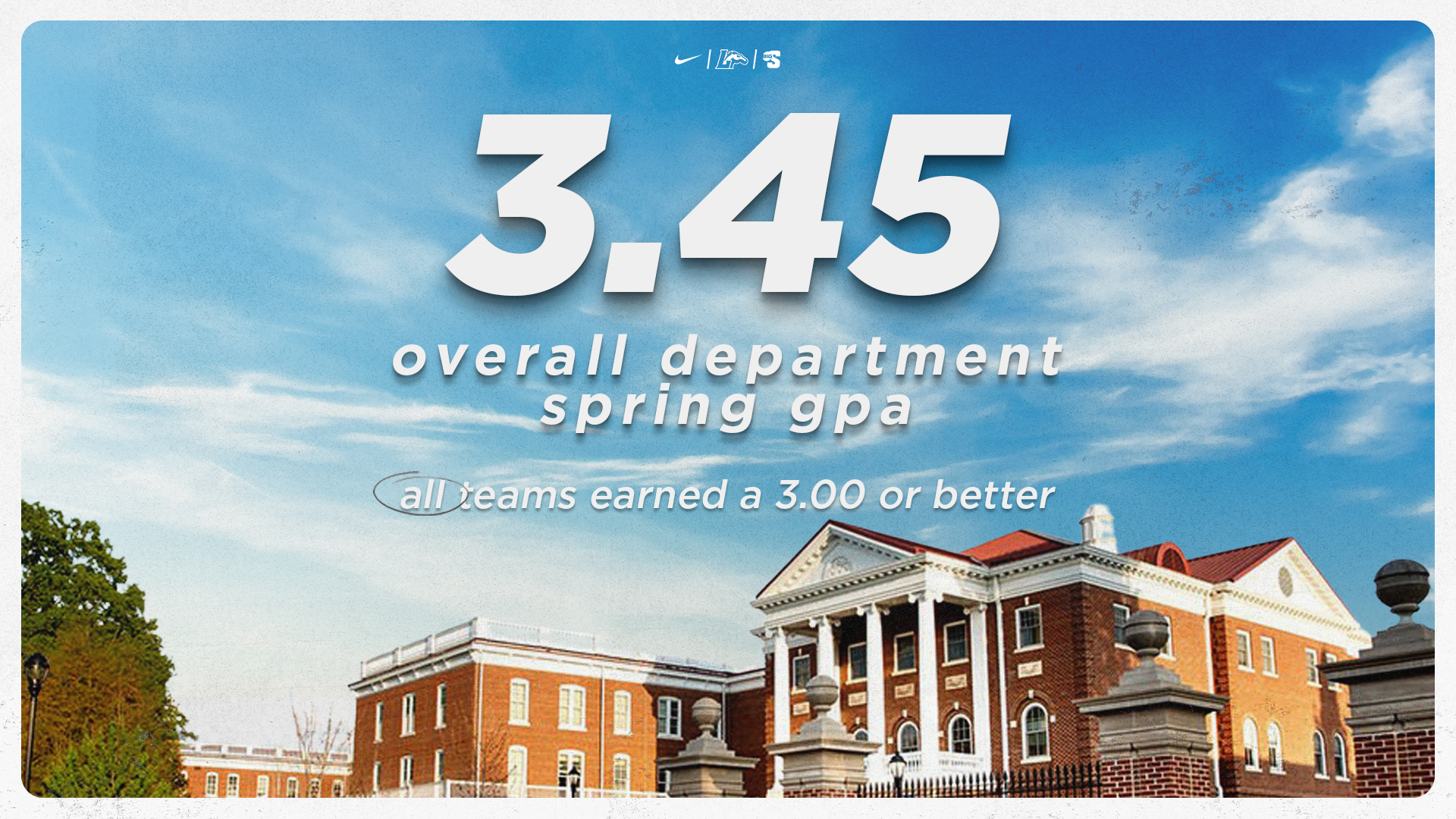 3.45 GPA | All teams recorded a 3.00 GPA or better