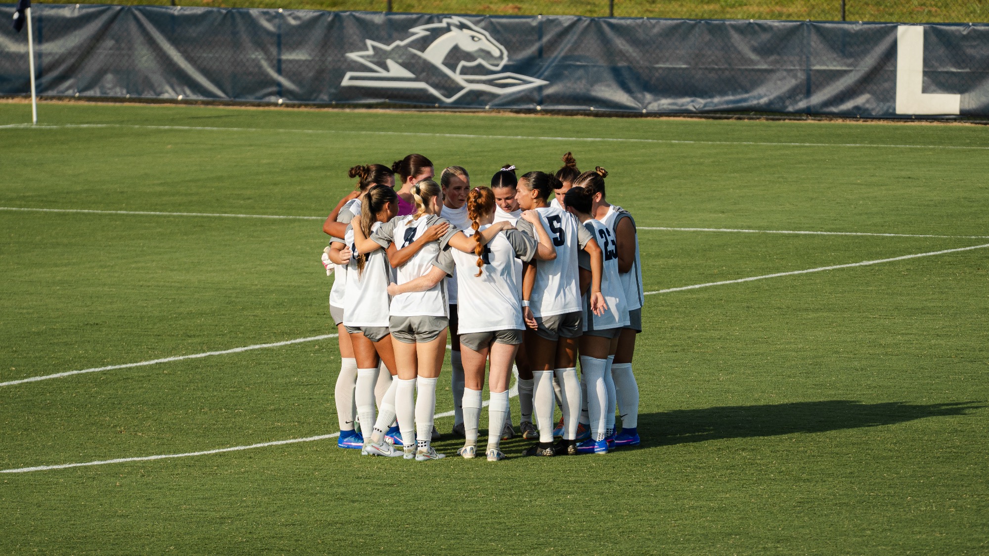 Longwood plays Campbell in women's soccer action on Aug. 13 at the Longwood Athletics Complex in Farmville, Va.
