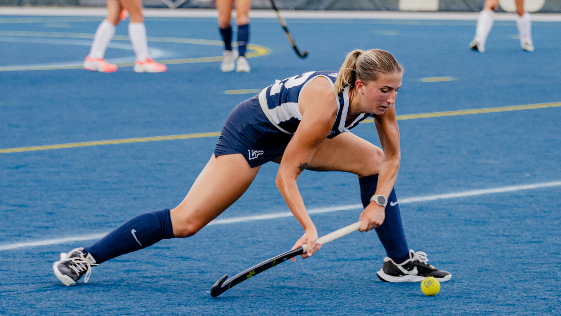 Emmie Pisterman hammering a pass home