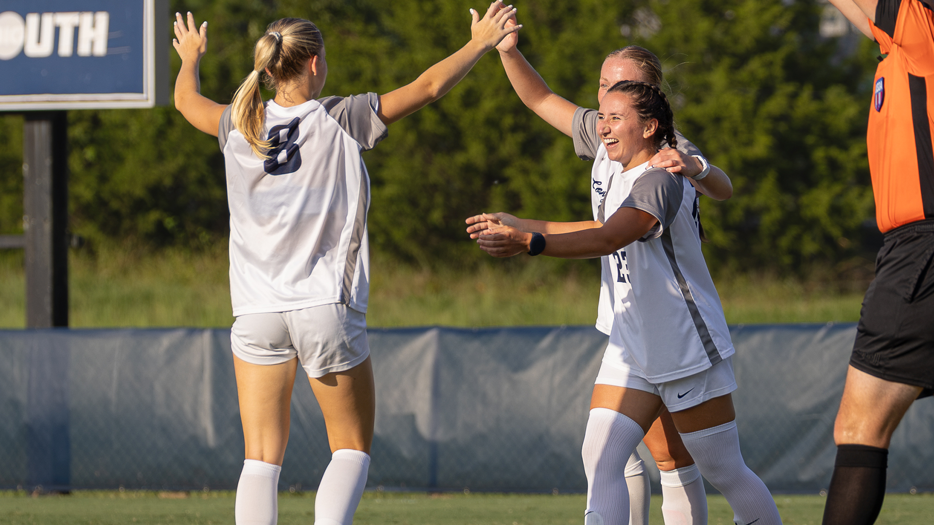 Madison Fitzpatrick celebrates her goal against Hampton on September 6, 2026.