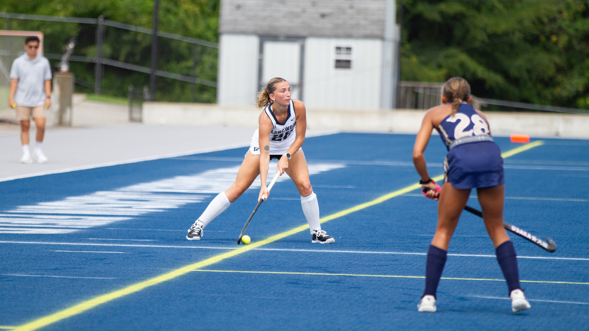 Emmie Pisterman with the Ball against Queens