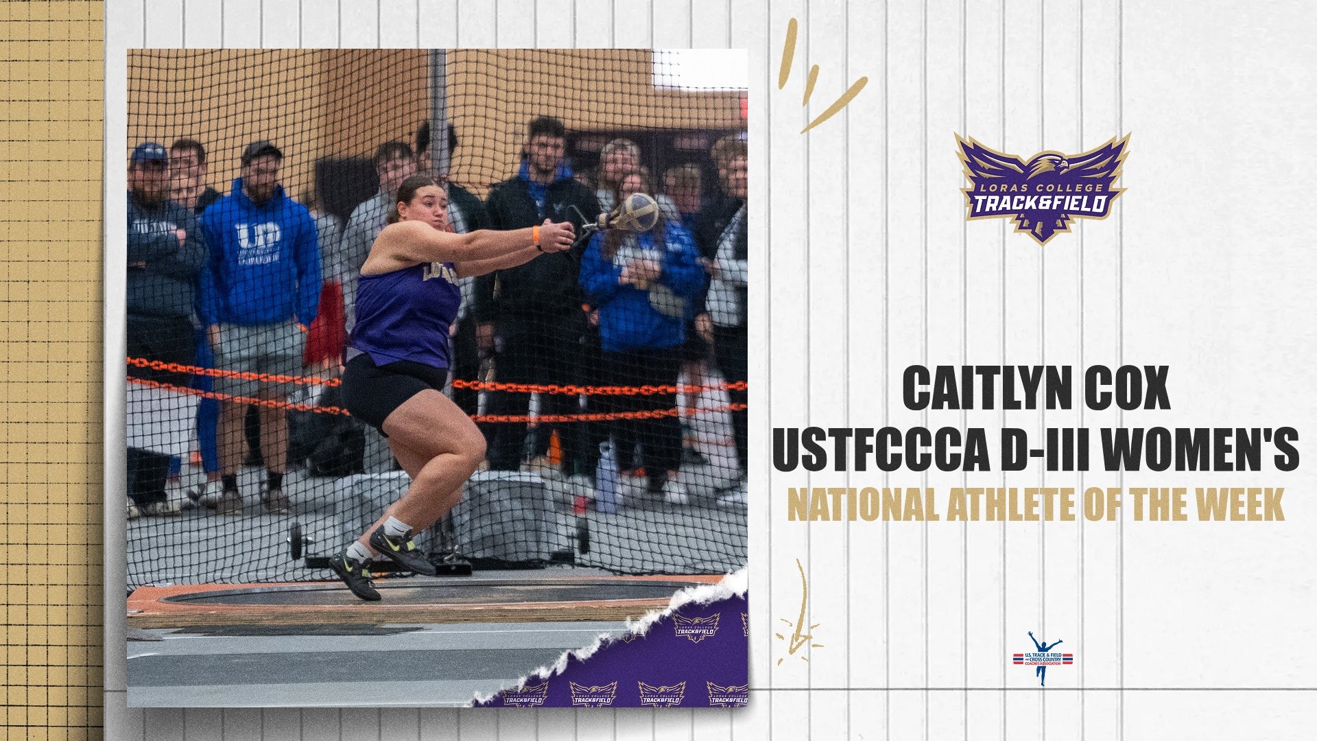 Caitlyn Cox USTFCCCA National Athlete of the Week Graphic 2