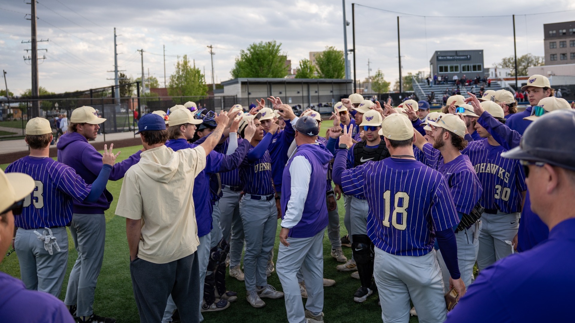 Baseball Team Huddle