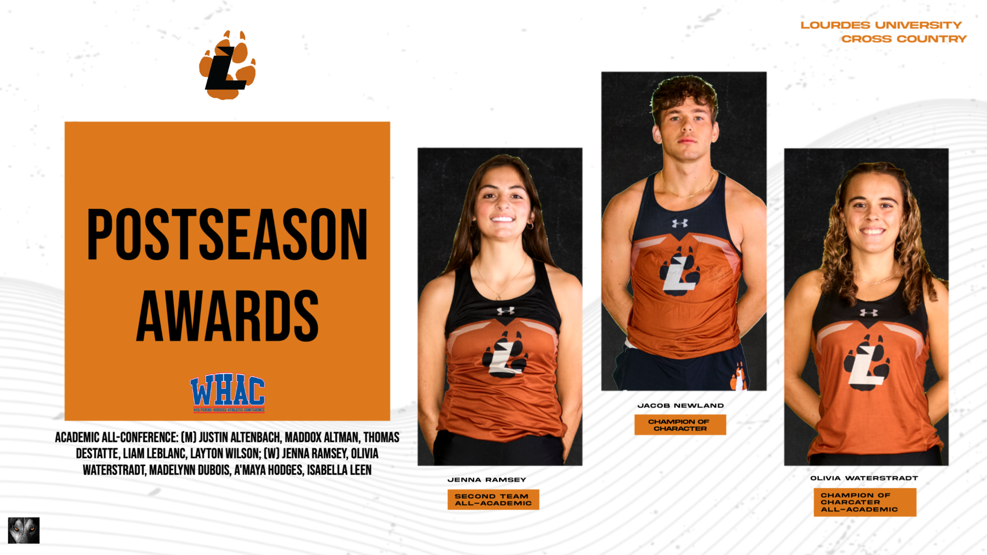 CROSS COUNTRY WHAC AWARDS