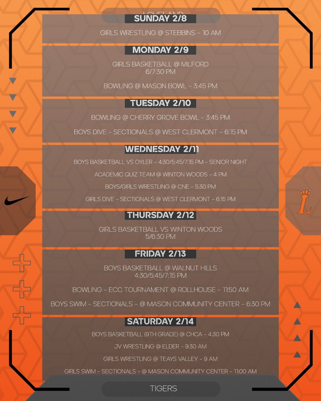 This Week In Tigers Athletics
