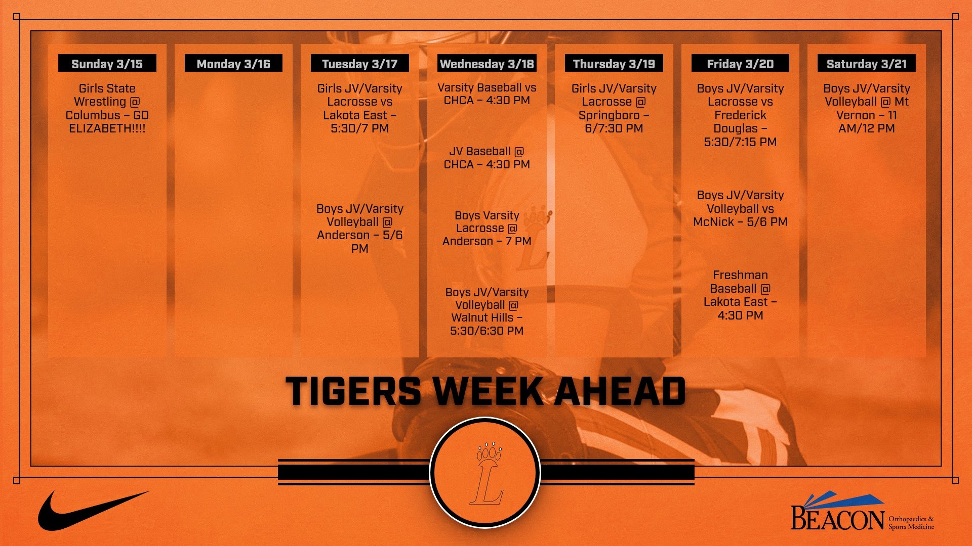 Tigers Week Ahead