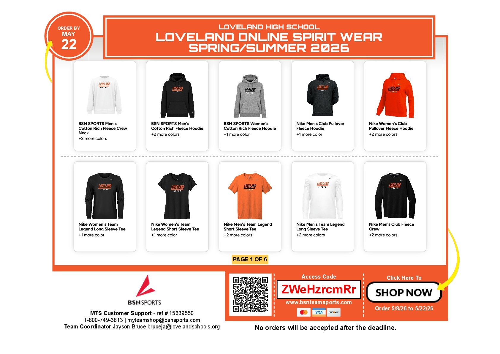 Spirit Wear Sale