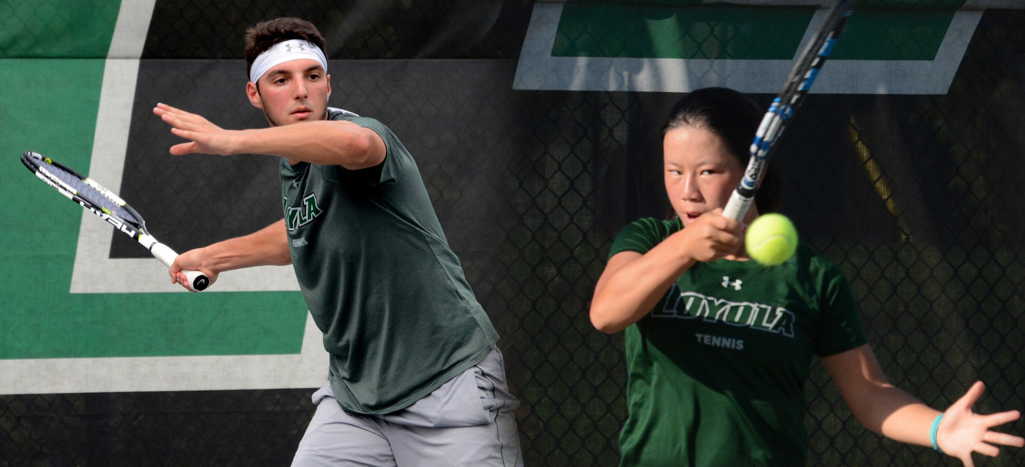 Kyle Gower (left) and Lin Robertson (right) were named to the Academic All-Patriot League Teams.