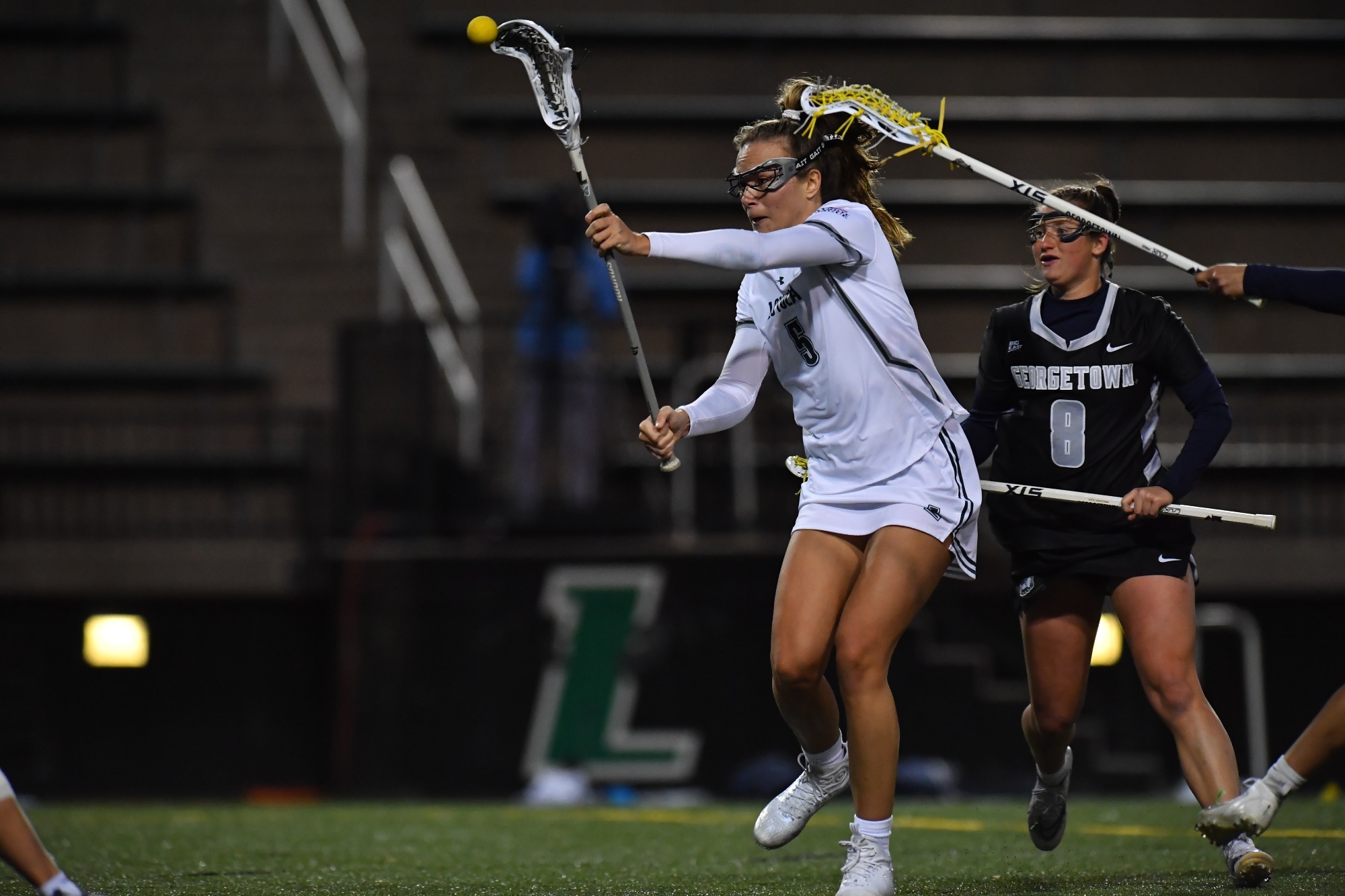 Trio of Greyhounds Score HatTricks, as No. 7 Women's Lacrosse Beats