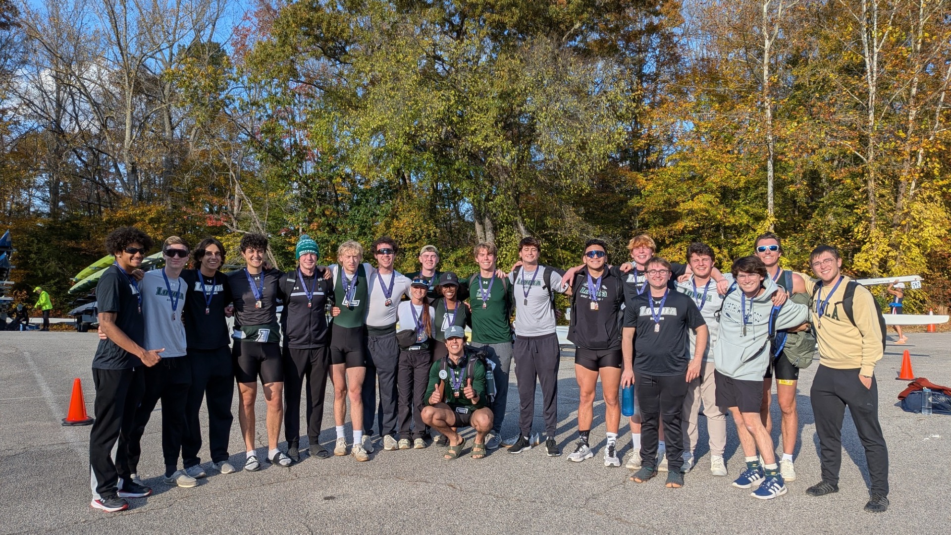 Men's rowers at the 2025 Head of the Occoquan
