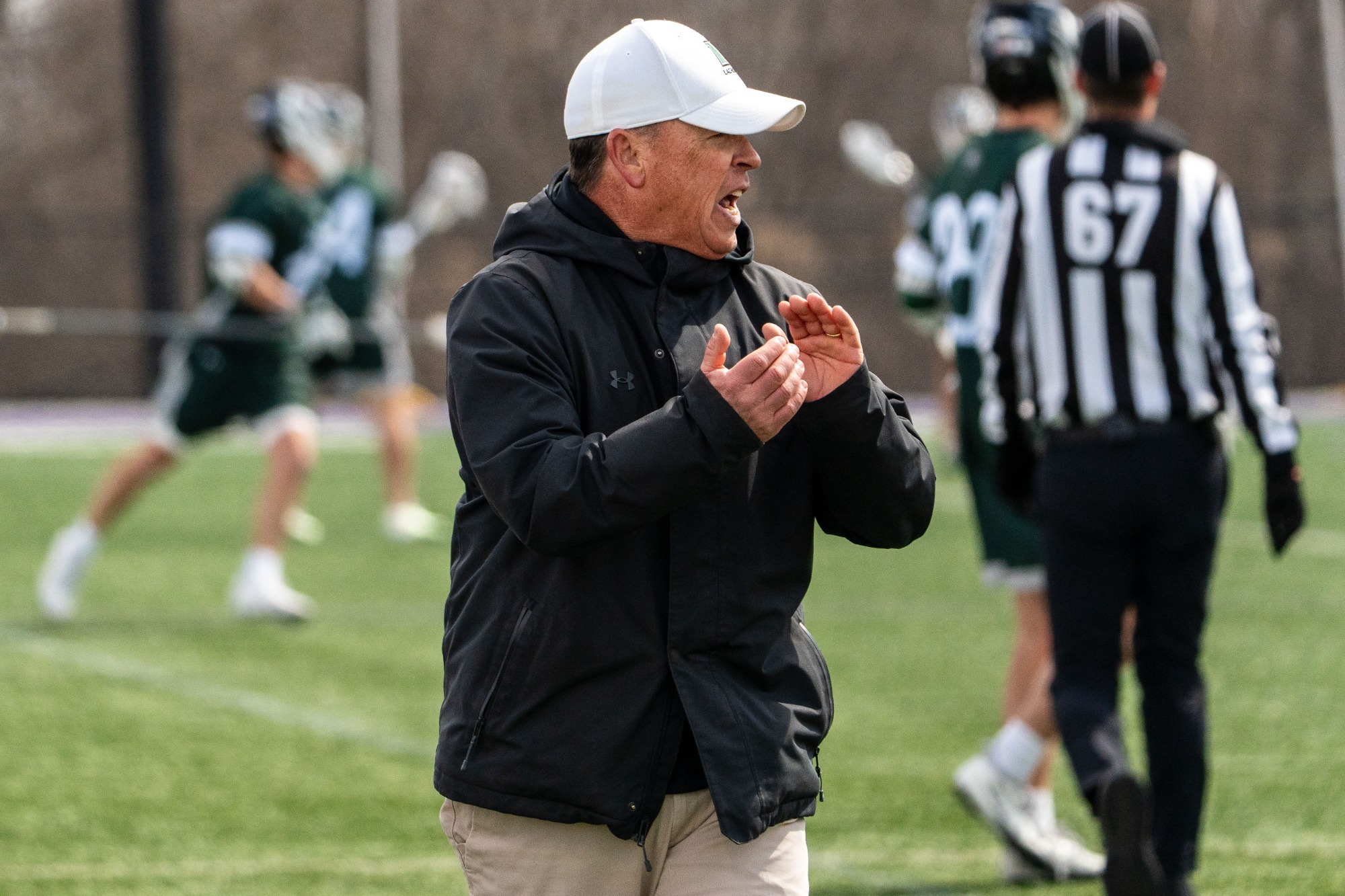 Charley Toomey on the Loyola sideline