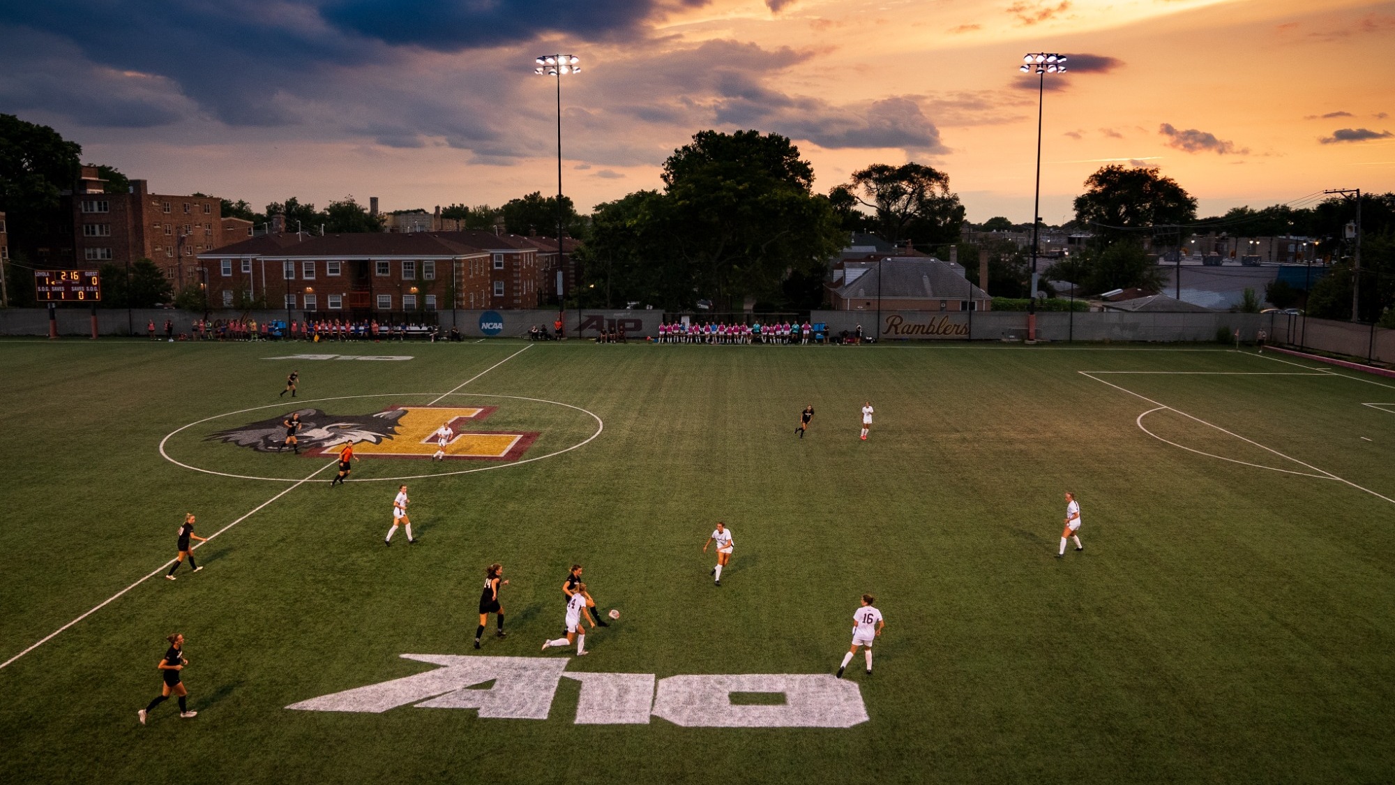 Hoyne Field at Sunset