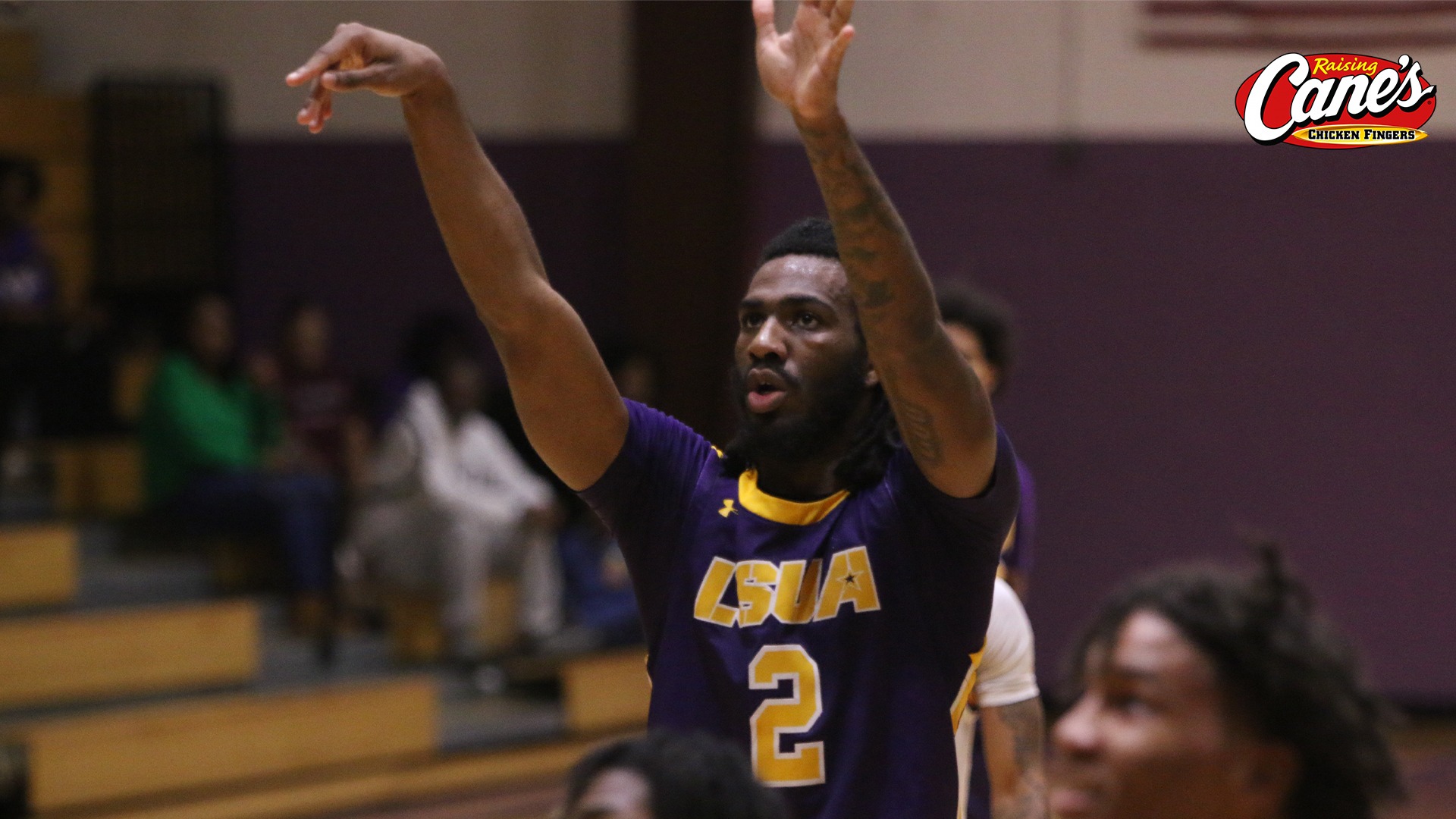 Talib Ferrette finishes a free throw against Texas College