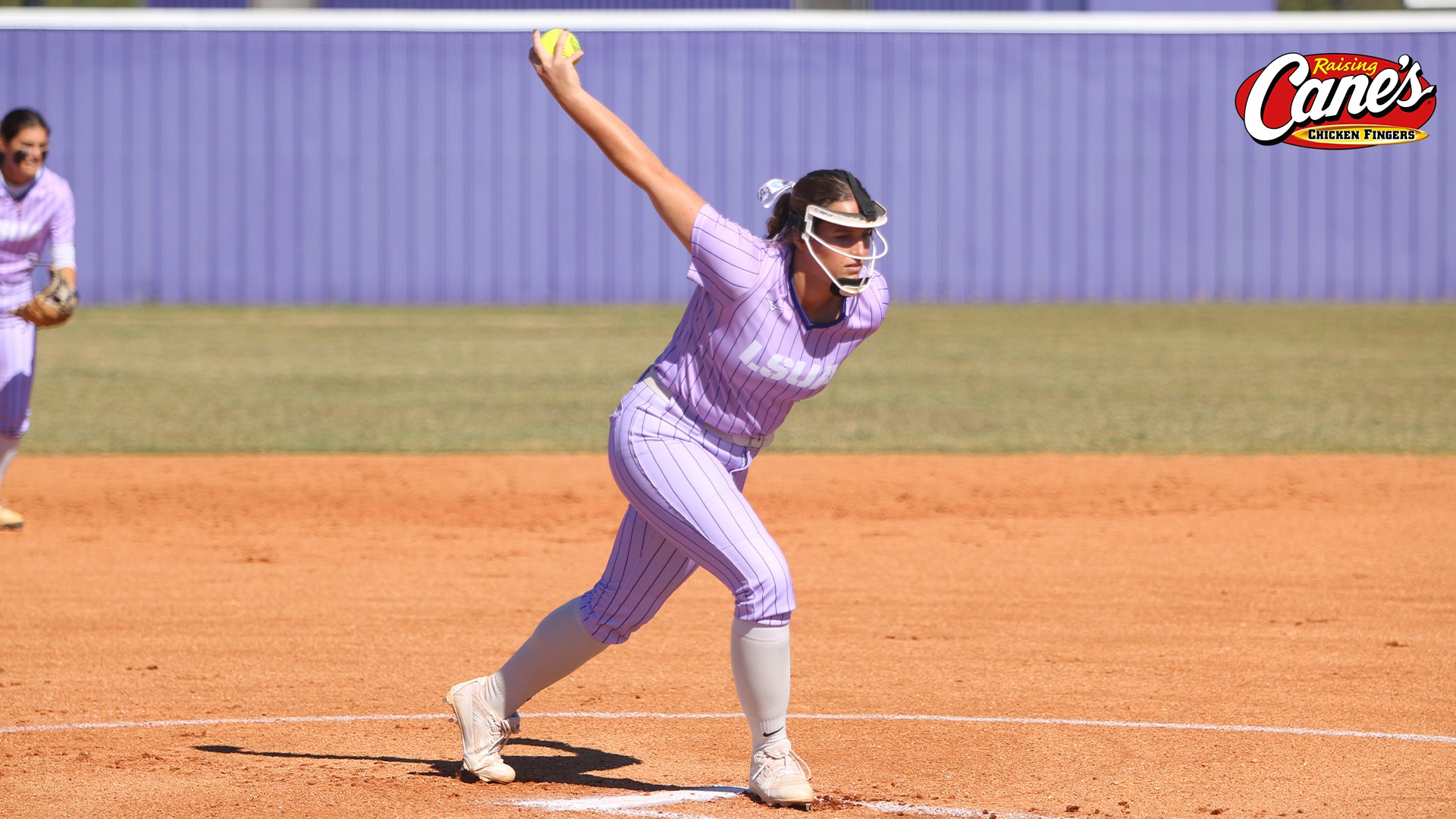 Lainee Bailey delivers a pitch during a fall game