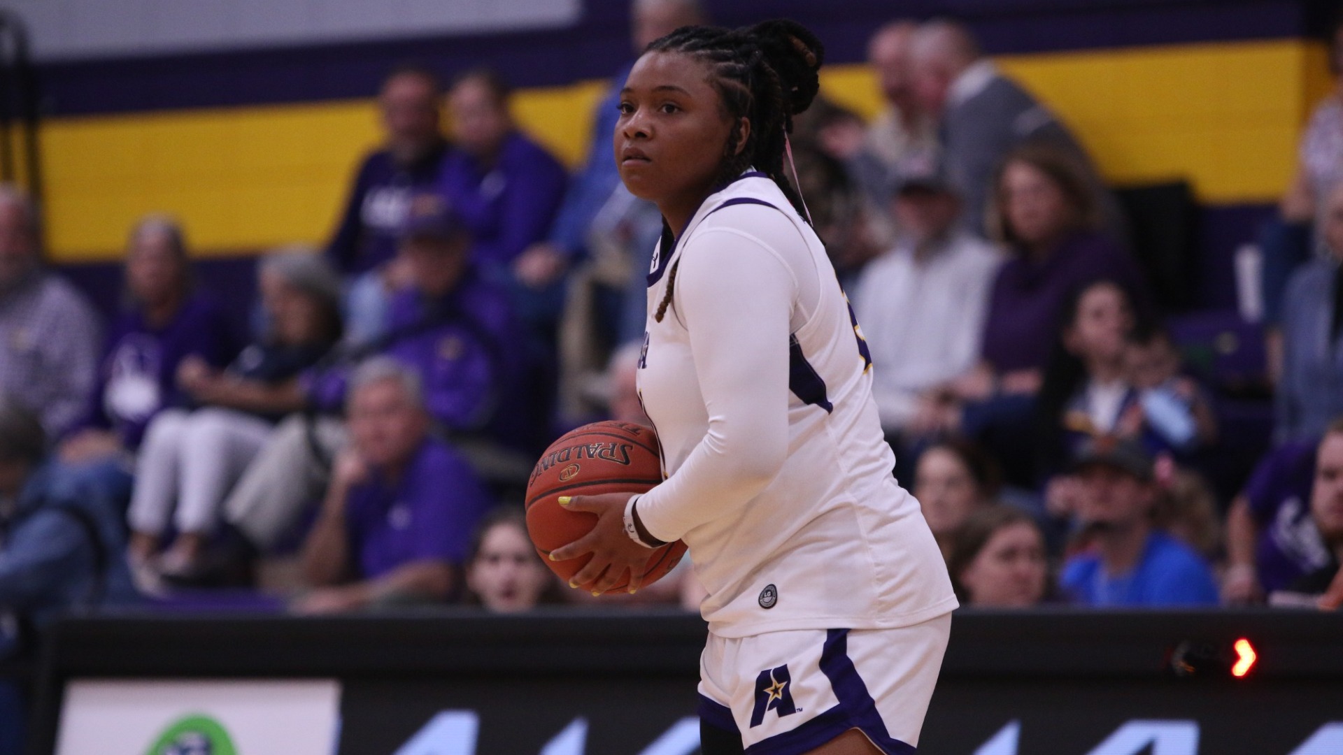 Princis Goff holds the ball during a game against TAMUSA