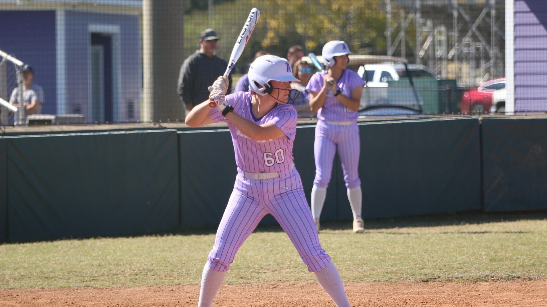 Kilee Moody stands in the box during a fall game