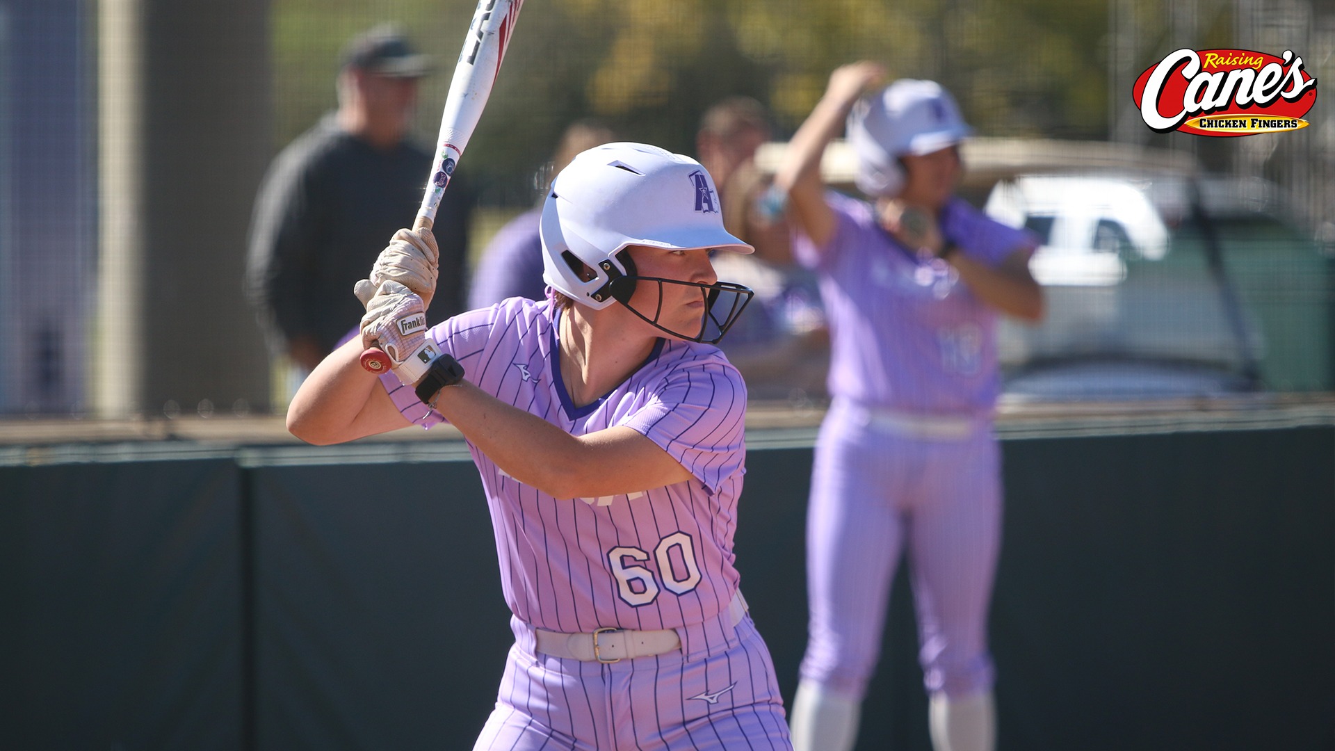 Kilee Moody stands in during an at-bat