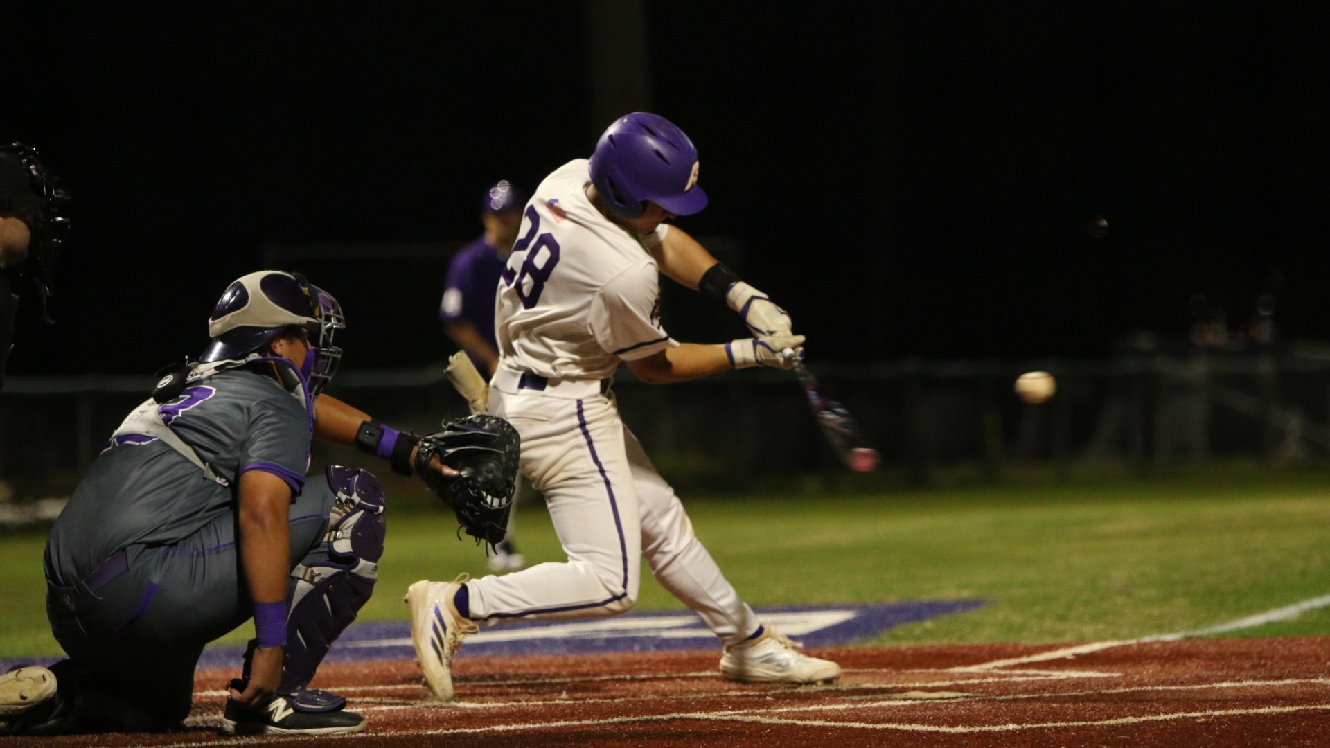 Trevor Dooley swings at a pitch during an at-bat against LSU Shreveport