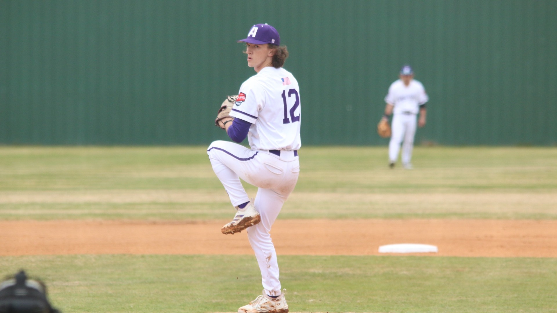 Carter Fabre throws a pitch against Wiley