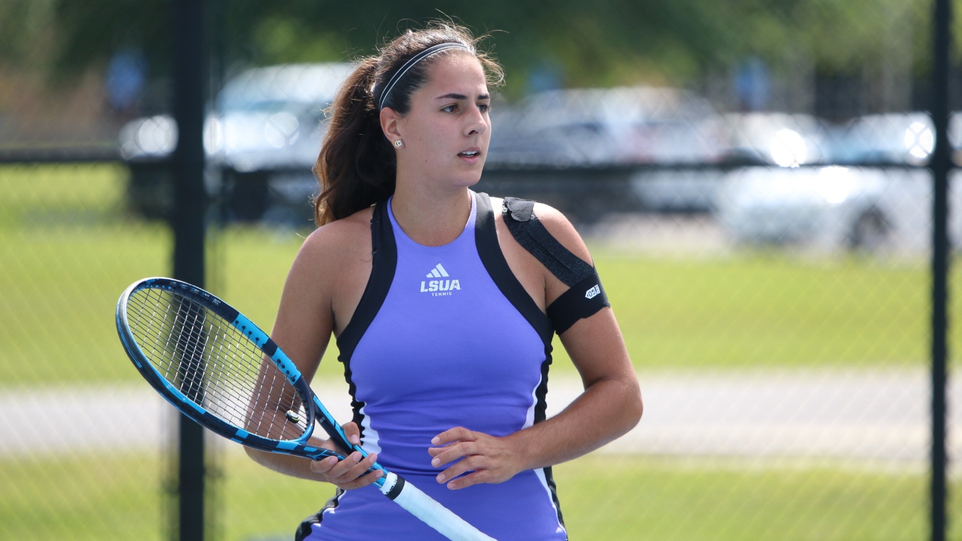 Nahia Echaide looks on after winning a point 