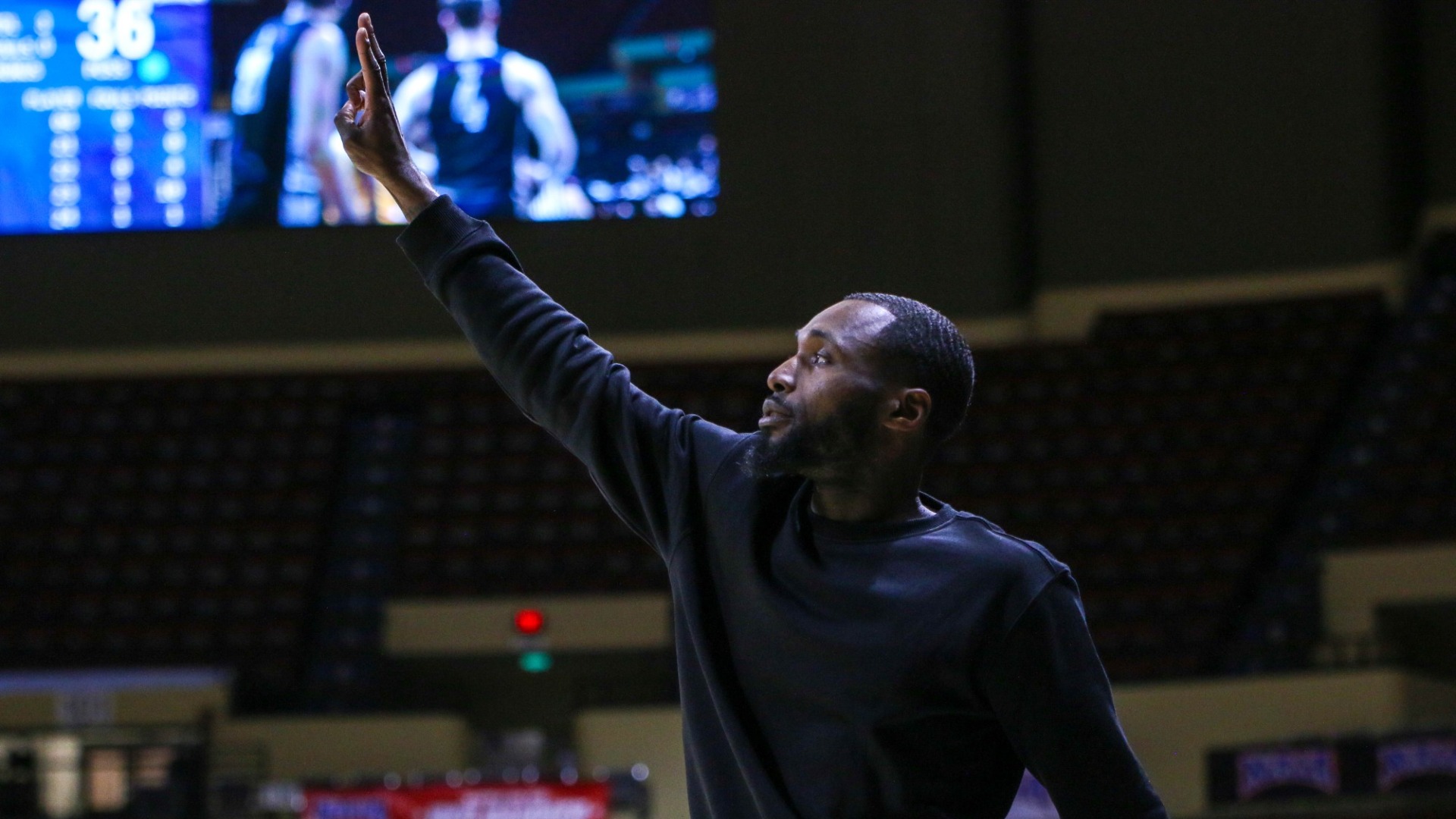 Dimario Jackson signals to his team during a game in Kansas City