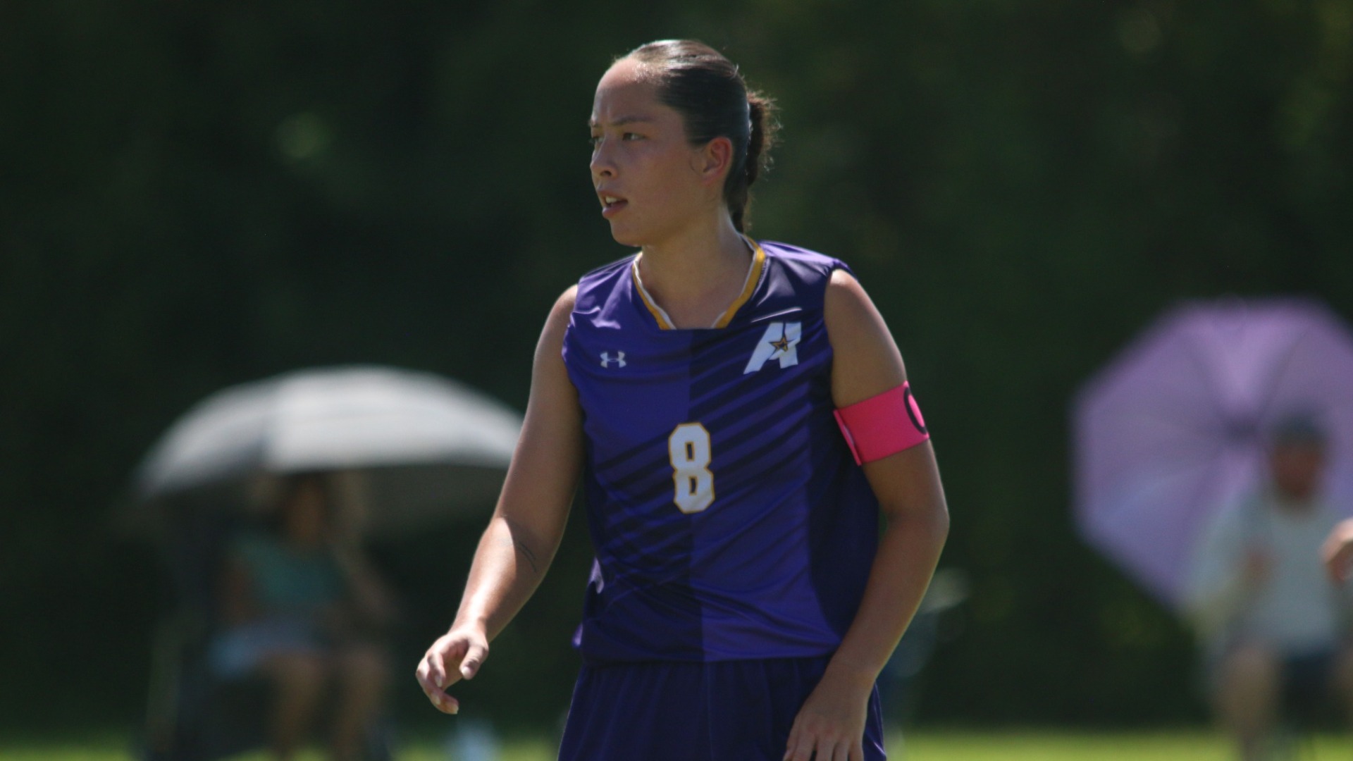 Nelly Dallmann surveys the field during a game