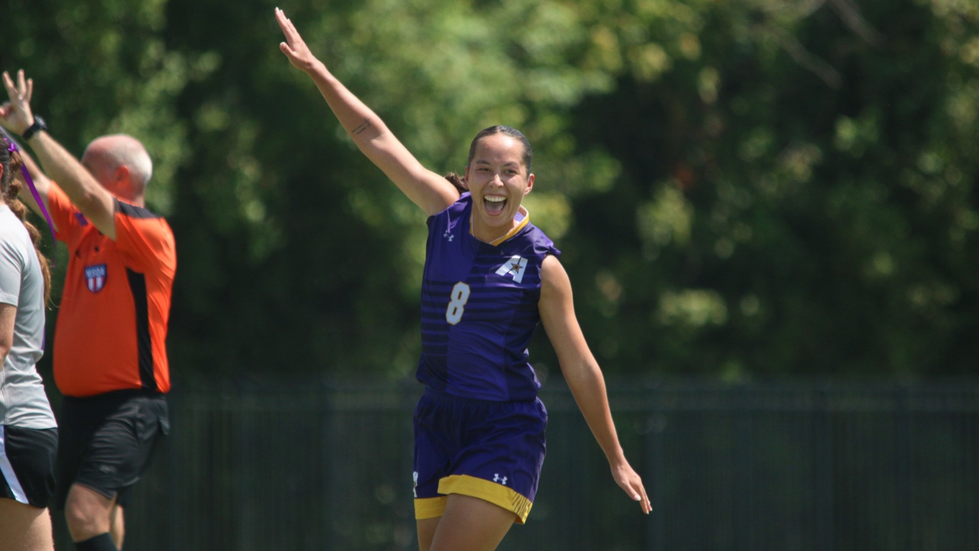 Nelly Dallmann Celebrates after converting a PK against Bethel