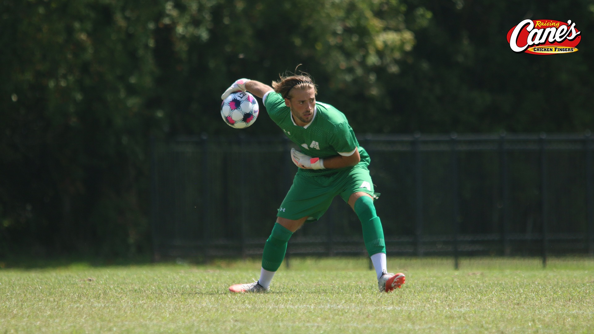 Jayden Peglar rolls a pass to a teammate