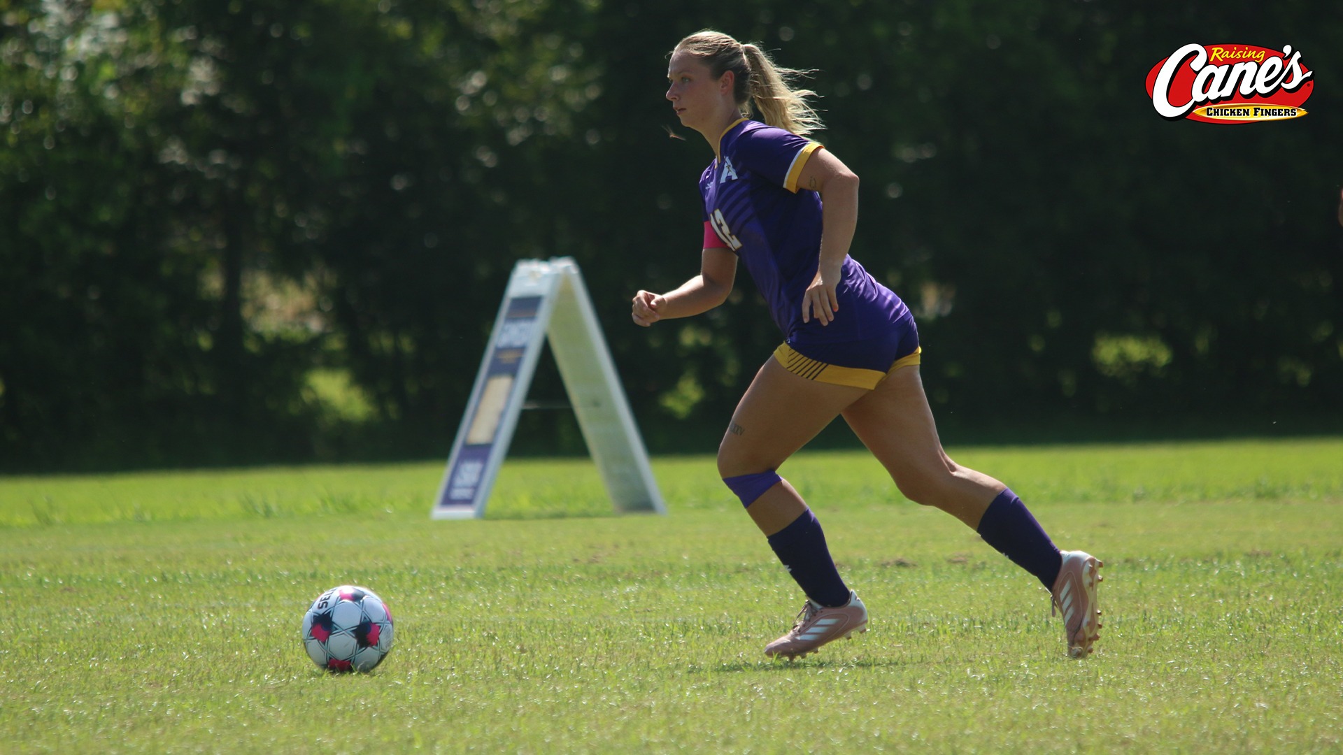 Ashley Manning takes a touch during a game