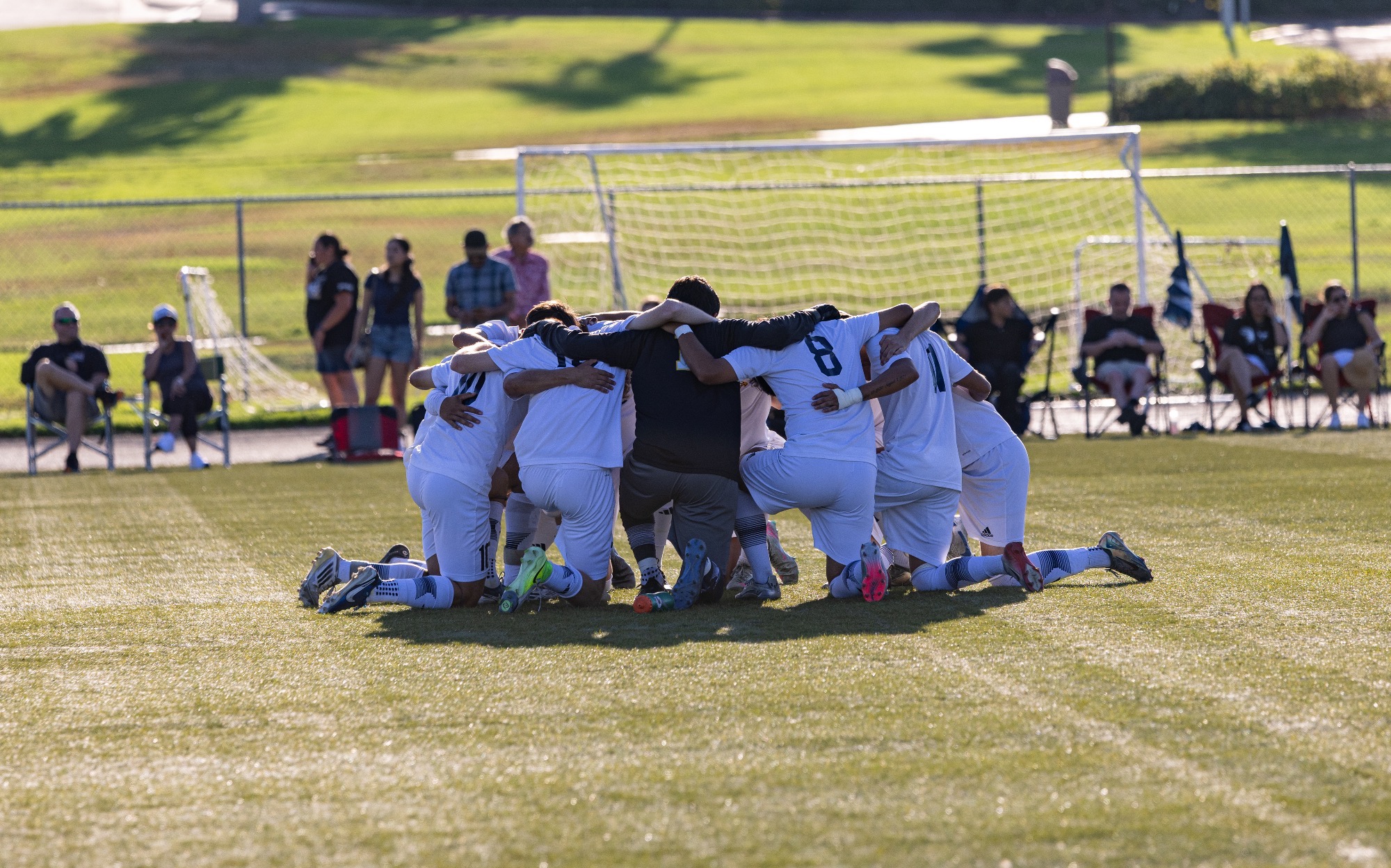 Mens Soccer Huddle