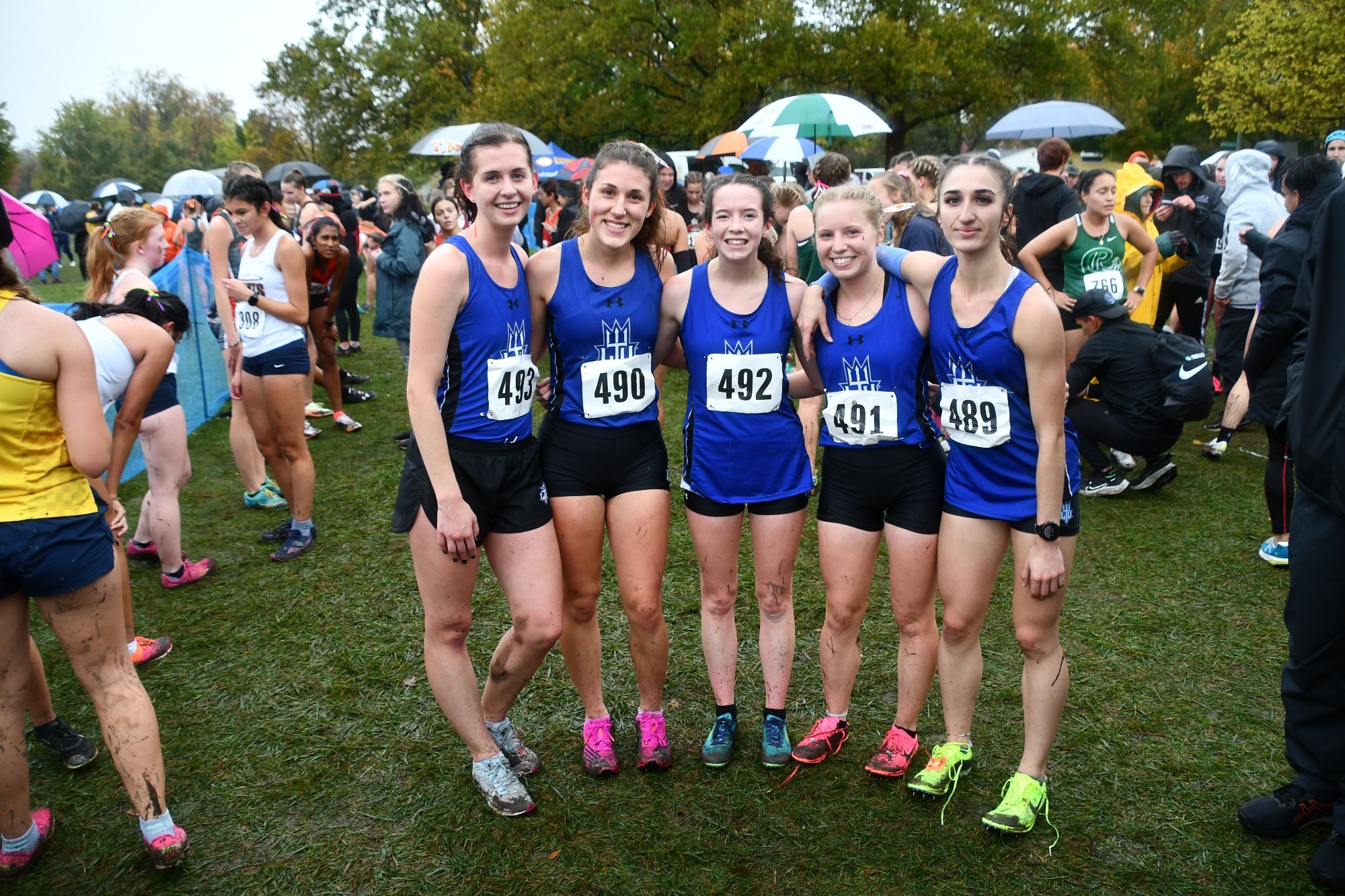 Women's Cross Country lineup at NAIA Challenge Invitational 2023