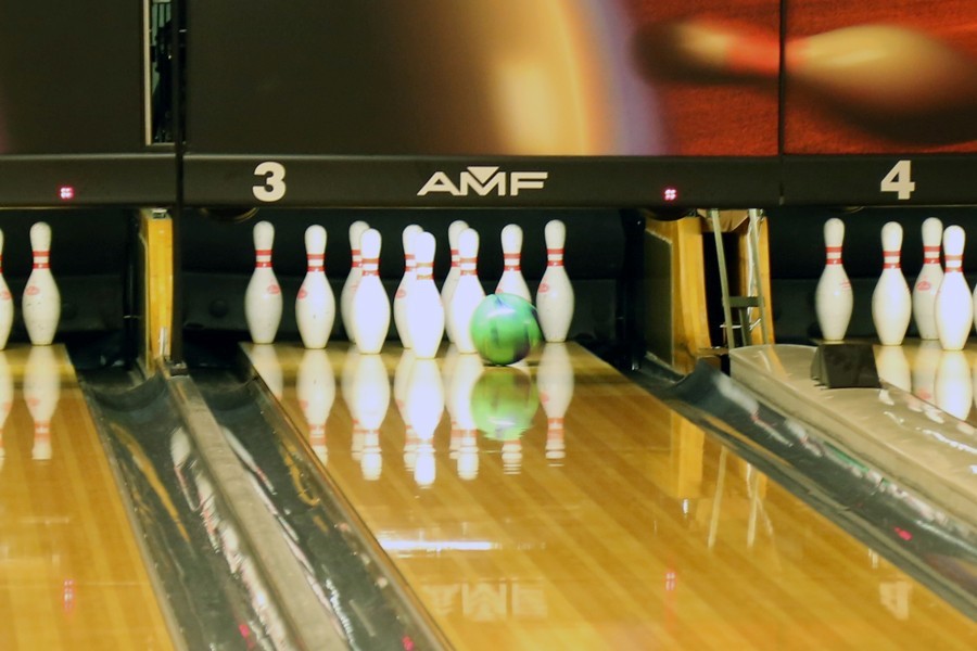 General Bowling Pins About to Be Knocked Down