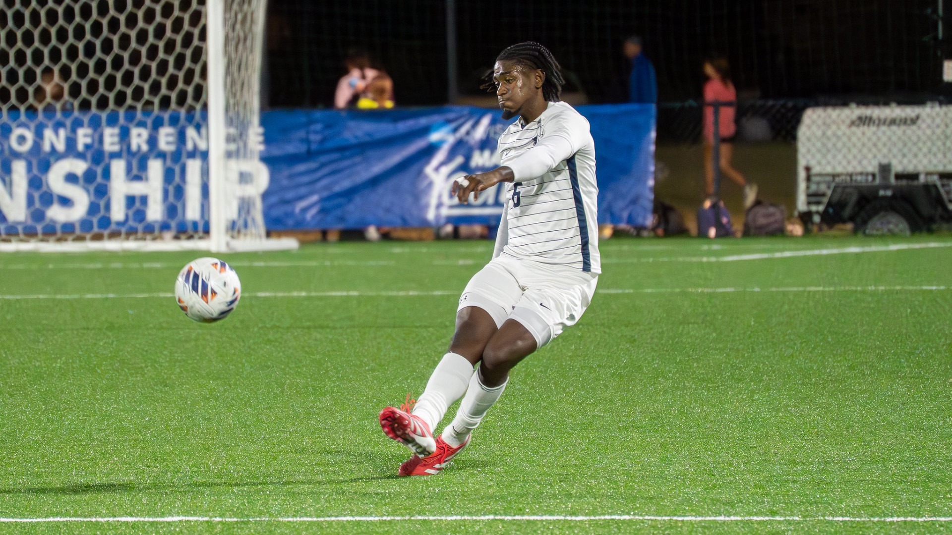 Rajiv Gavin Playing in the Semifinals of the 2025 GLVC Men's Soccer Championship