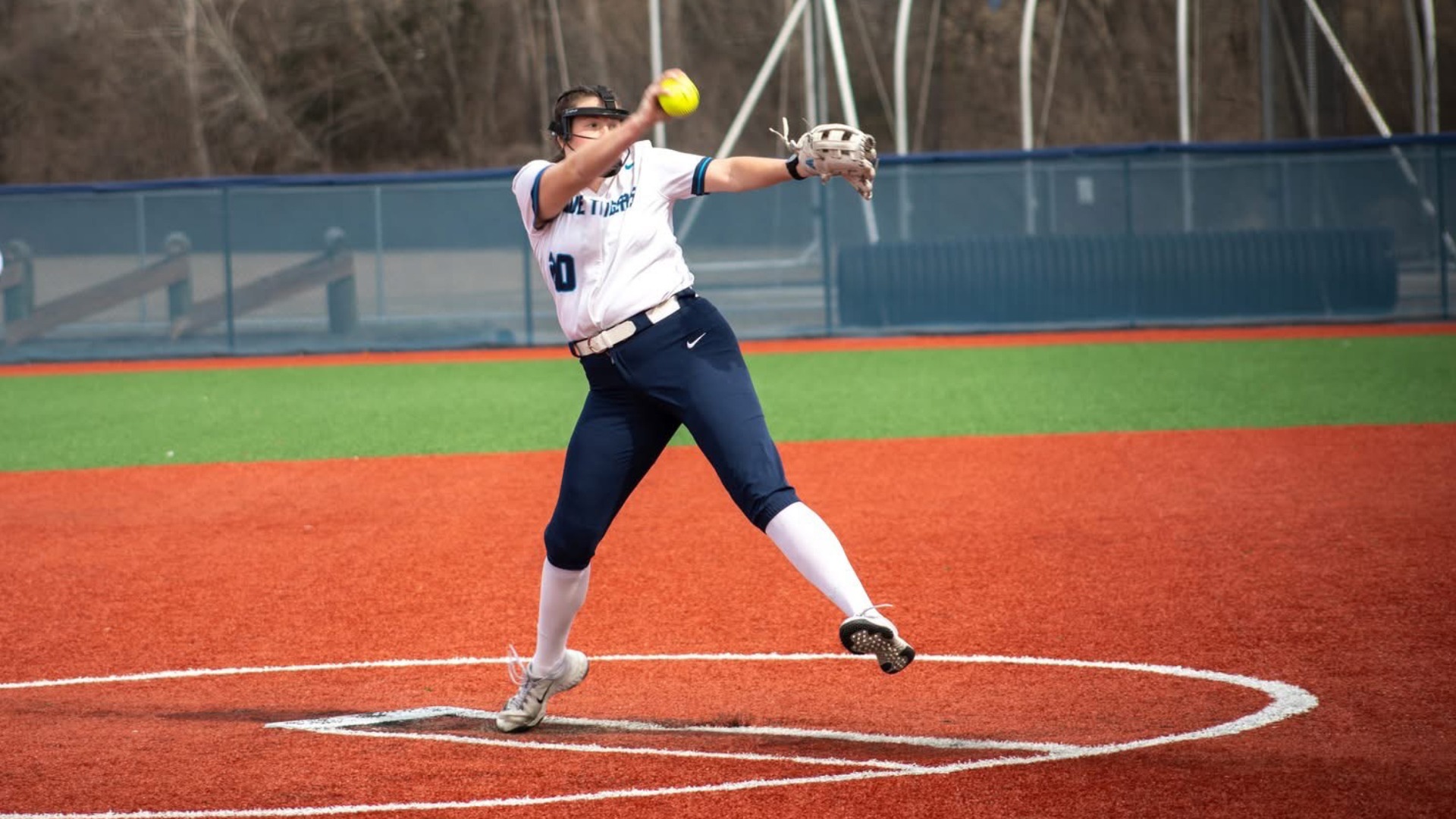 Abby Pulliam Pitches at LU Softball Field in 2025