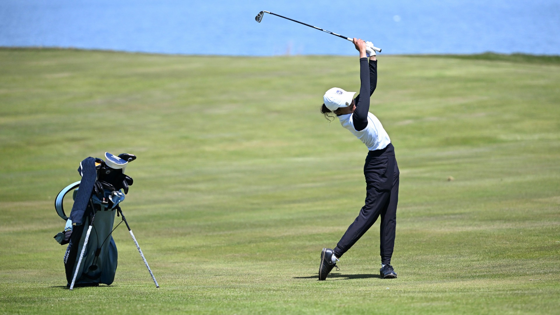 KOHLER, WI - MAY 06: Divyasheni Gunasegar of the Lincoln University of Missouri hits her shot during the second round of the PGA WORKS Collegiate Championship at Whistling Straits on Tuesday, May 6, 2025 in Kohler, Wisconsin. (Photo by Ryan Lochhead/PGA of America)