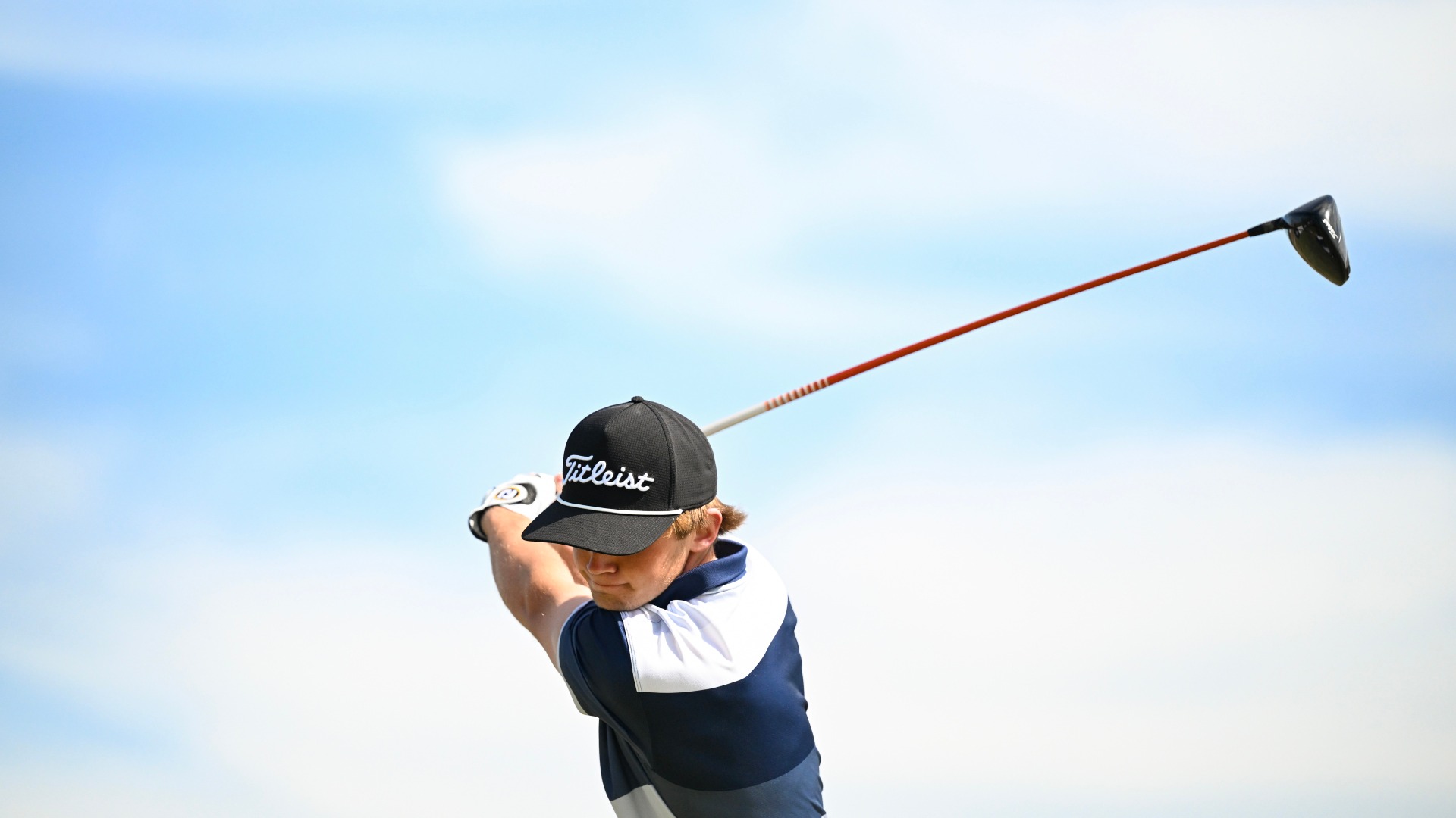 KOHLER, WI - MAY 06: Jett Maasen of the Lincoln University of Missouri hits his tee shot on the first hole during the second round of the PGA WORKS Collegiate Championship at Whistling Straits on Tuesday, May 6, 2025 in Kohler, Wisconsin. (Photo by Ryan Lochhead/PGA of America)
